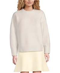 Lands' End Women's Ultrasoft Crew Neck Hi Low Hem Tunic Sweater