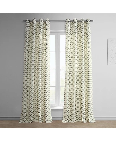 Half Price Drapes Illusions Geometric Grommet Printed Cotton Room Darkening Curtain