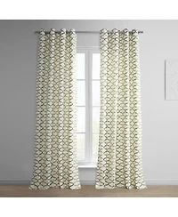 Half Price Drapes Illusions Geometric Grommet Printed Cotton Room Darkening Curtain