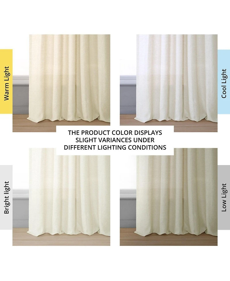 Half Price Drapes Deluxe French Linen Curtain