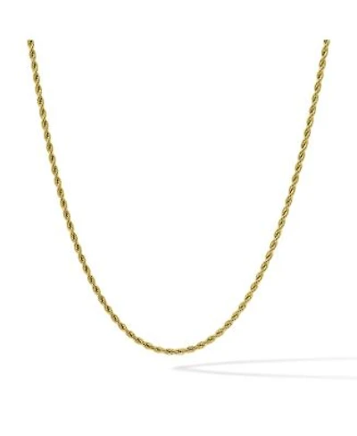 Vincero Rope Necklace 3mm Gold 21 X22 Without Engraving