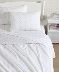 Laura Ashley Wood Violet Microfiber 3-Pc. Sheet Set