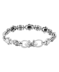 American West Jewelry Sterling Silver Concha Link Bracelet, Size Small to Large