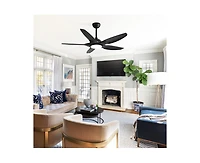Sofucor 48-inch Matte 5-Blade Ceiling Fan with Six Speed Remote Control and Forward Reverse Function for Indoor Use