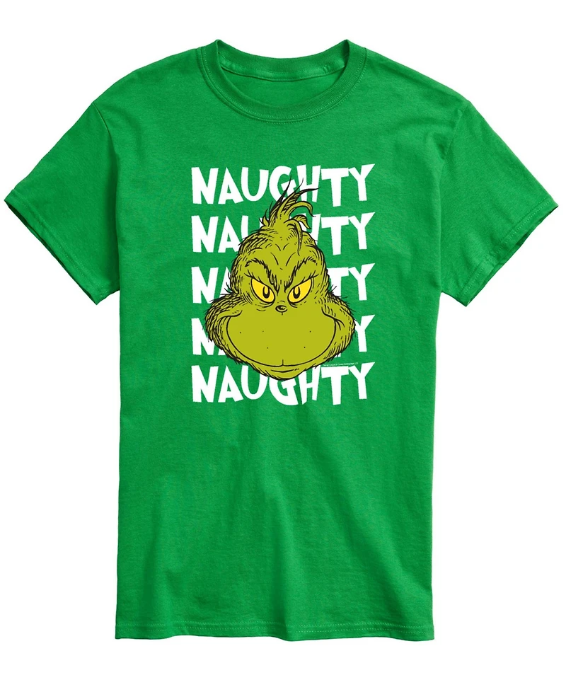 Airwaves Men's Naughty Grinch Graphic Crewneck T-Shirt