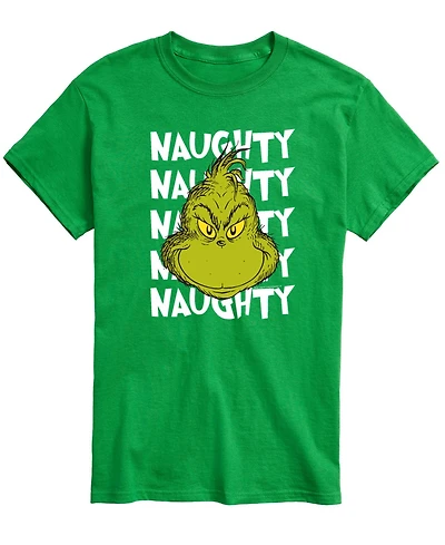Airwaves Men's Naughty Grinch Graphic Crewneck T-Shirt