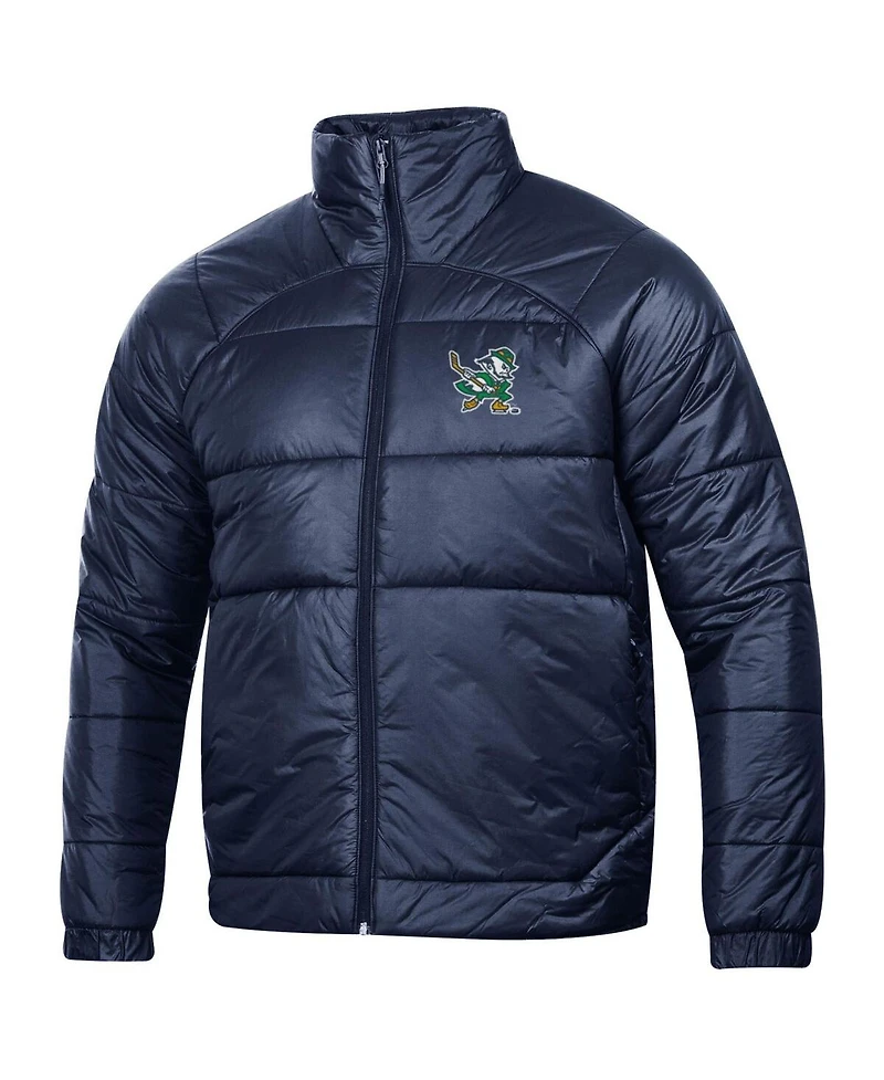 Under Armour Men's Navy Notre Dame Fighting Irish Hockey Leprechaun Storm Insulated Full-Zip Jacket