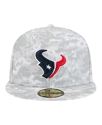 New Era Men's Gray Houston Texans 2025 Salute to Service Fan Pack 59FIFTY Fitted Hat