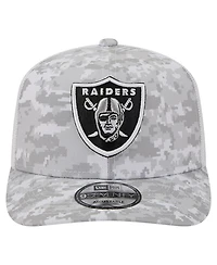 New Era Men's White Las Vegas Raiders Salute to Service Fan Pack 9SEVENTY Trucker Adjustable Hat