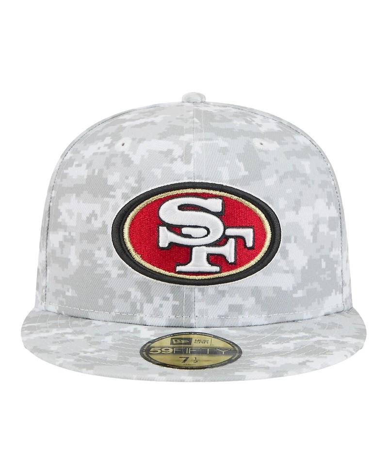 New Era Men's Gray San Francisco 49ers 2025 Salute to Service Fan Pack 59FIFTY Fitted Hat