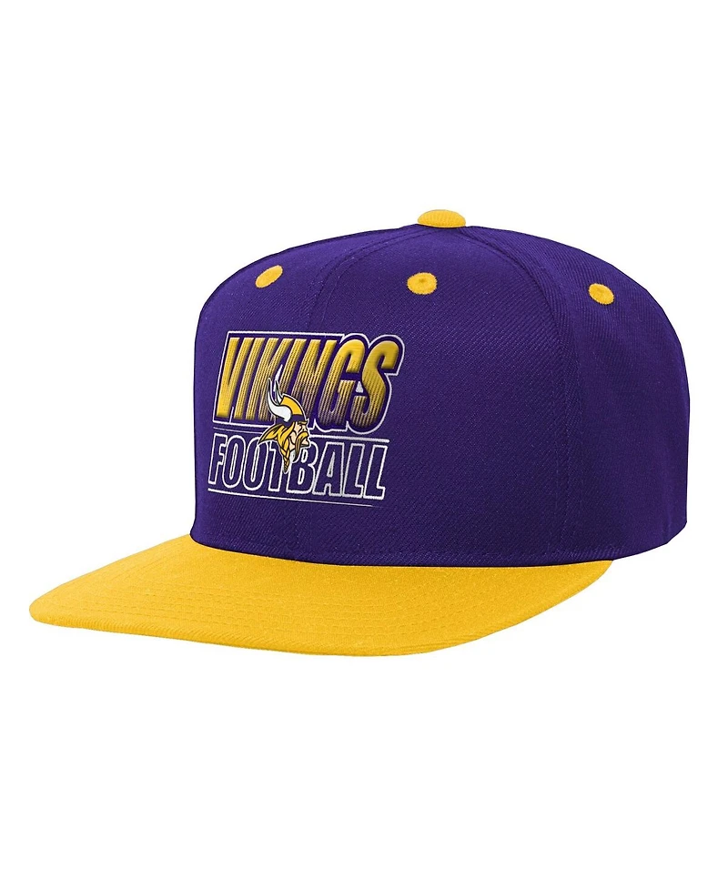 Outerstuff Big Boys and Girls Purple Minnesota Vikings Team Gradient Deadstock Snapback Hat