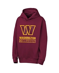Outerstuff Big Boys and Girls Burgundy Washington Commanders Back to Basics Hoodie