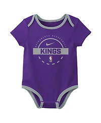 Nike Baby Boys and Girls 3-Piece Sacramento Kings Two-Piece Bodysuit Set