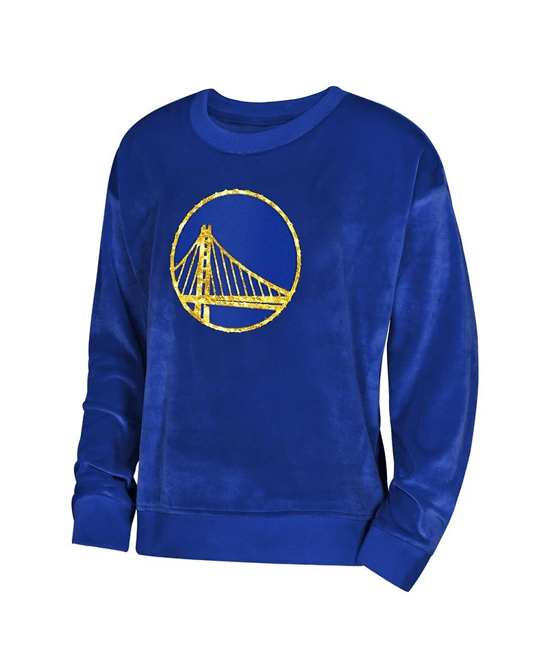 Outerstuff Big Boys and Girls Royal Golden State Warriors Step Back Sweatshirt