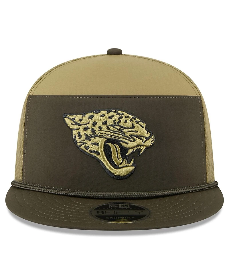 New Era Men's Dark Green Jacksonville Jaguars 2025 Salute to Service Split Panel 9FIFTY Snapback Hat