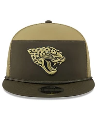 New Era Men's Dark Green Jacksonville Jaguars 2025 Salute to Service Split Panel 9FIFTY Snapback Hat