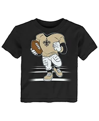 Outerstuff Toddler Black New Orleans Saints Game Fit T-Shirt