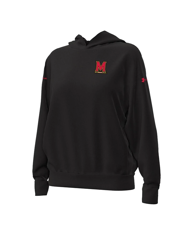 Under Armour Women's Black Maryland Terrapins Oversized Gameday Icon Hoodie
