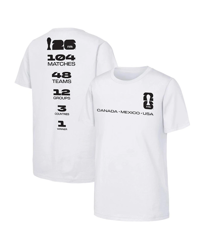 Outerstuff Big Boys and Girls White Fifa World Cup 2026 Graphic T-Shirt