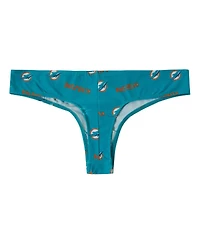 Concepts Sport Women's Aqua Miami Dolphins Mosaic All Over Print Thong