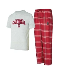 Concepts Sport Men's 2-Piece Cardinal/Gray Stanford Cardinal Top and Pants Sleep Set