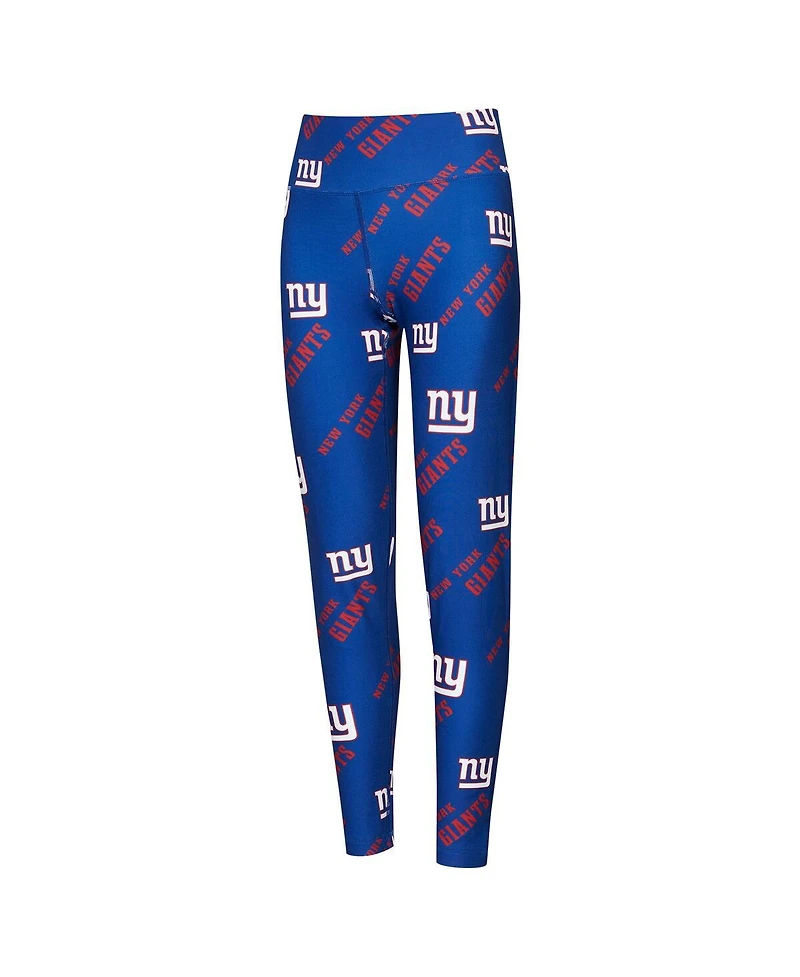 Concepts Sport Women's Royal New York Giants Breakthrough Allover Print Knit Sleep Leggings