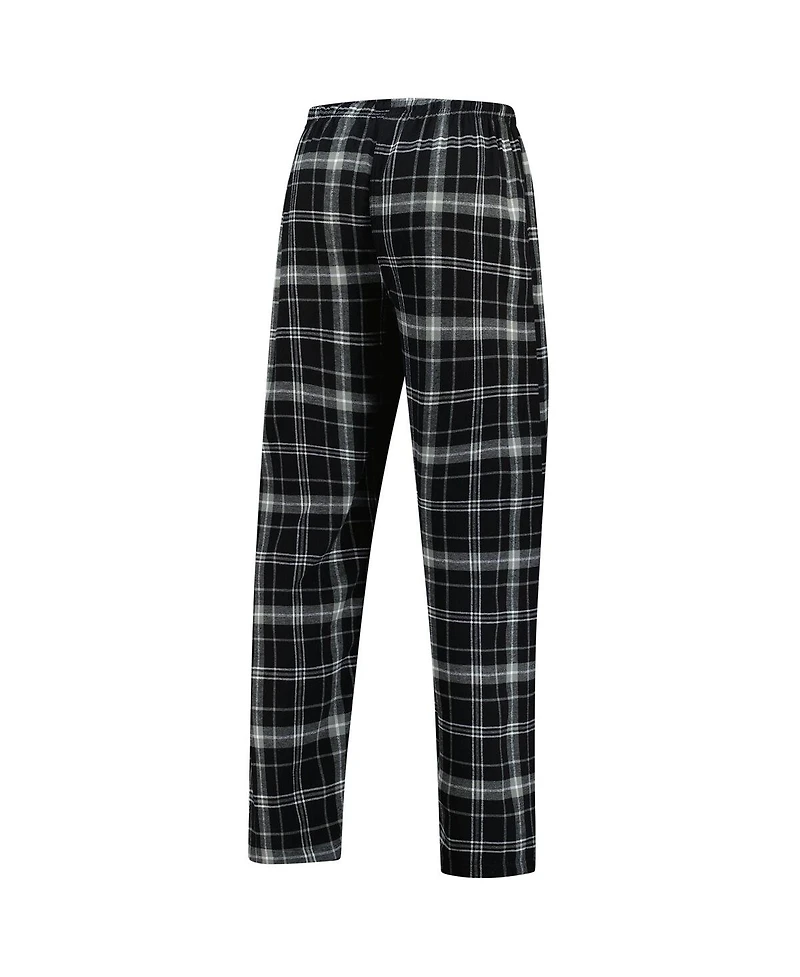 Concepts Sport Men's Black/Gray San Antonio Spurs Ultimate Plaid Flannel Pants