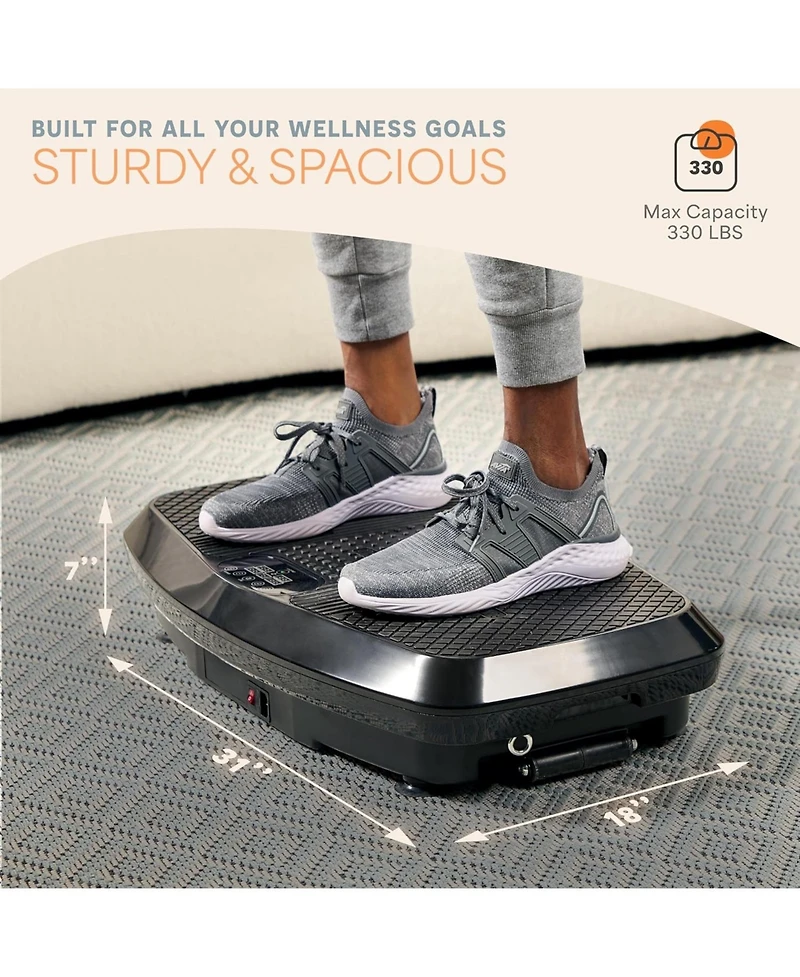 LifePro Hovert 3D Vibration Plate – Dual Motor, Oscillation & Lateral Motion for Whole Body Fitness