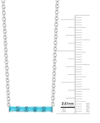 Macy's Lab-Grown Sapphire (5/8 ct. t.w.) Necklace Sterling Silver (also Multi-Stone)