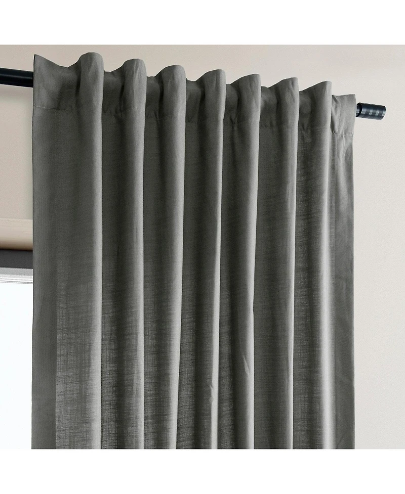 Half Price Drapes Dune Textured Cotton Curtain Pair (2 Panels)
