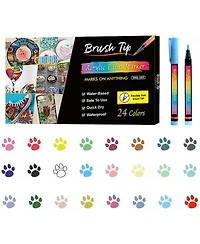 Htutwoo 24PCS Pet Safe Nail Polish Set, Acrylic Paint Markers, Creative Dog Accessories Suitable for Puppies, Piglets, Cats