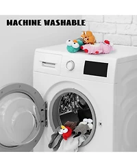 Nocciola 5 Pcs Entire Barnyard Dog Toys with Squeaky Sounds,Christmas gift,Durable and Stimulating Plush Toys for Small to Large Dogs