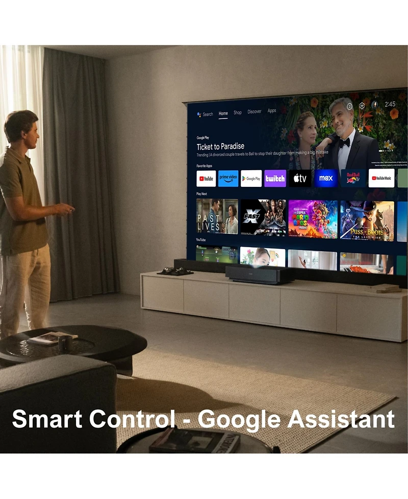 Ultimea Thor T60 4K Ust Laser Tv, 4000 Ansi Lumens, Dolby Vision, HDR10, 120% Bt.2020, Android Tv, 100” from 7.2”