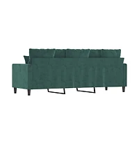 vidaXL 3-Seater Sofa Dark Green 70.9" Velvet