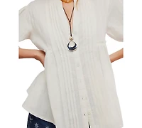Free People Women's Willow Collarless Top