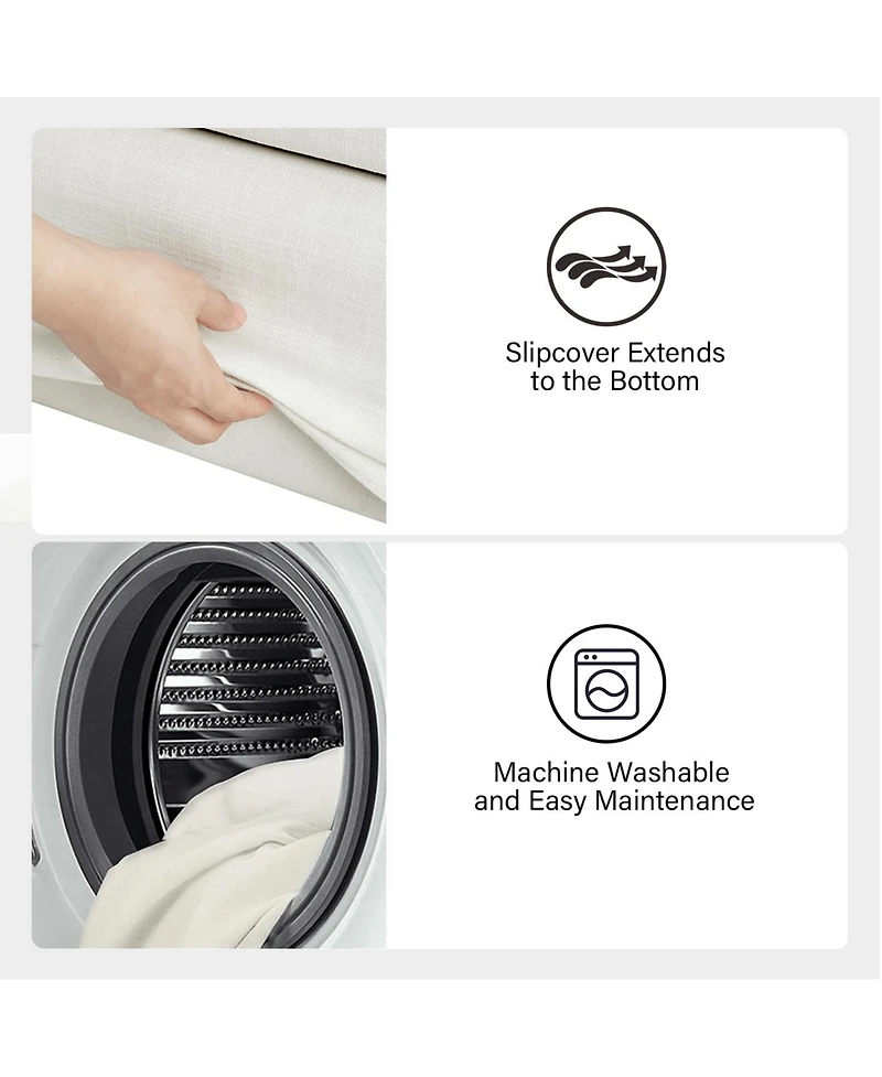 Farmhouse Patrice 80.7" Slipcovered Sofa