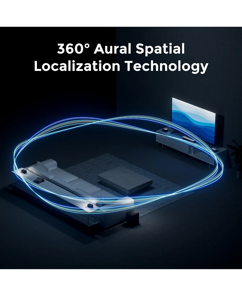 Ultimea Poseidon D80 Boom 7.1 Channel Soundbar with Dolby Atmos, Home Theater Sound System with Wireless Subwoofer, 500W