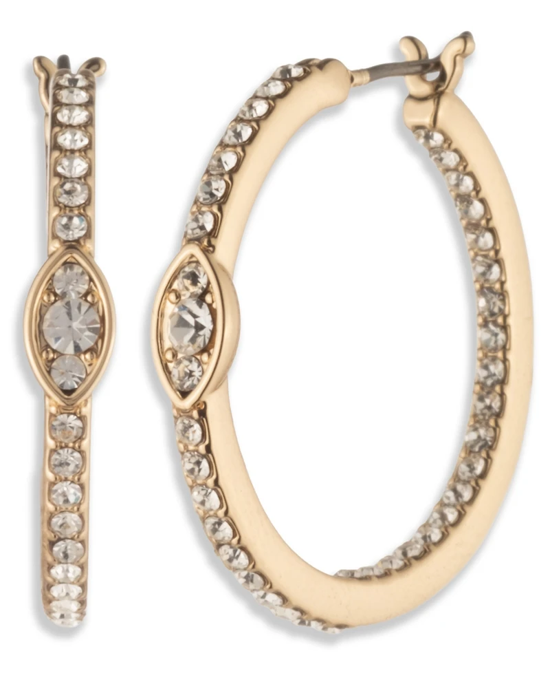 Givenchy Glass Crystal Drama Hoop Earrings (also Gold-Tone)
