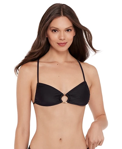 Steve Madden Women's X-Back Ring V-Neck Bralette Top