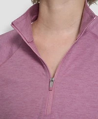 Dkny Women's Space Dye Half-Zip Top