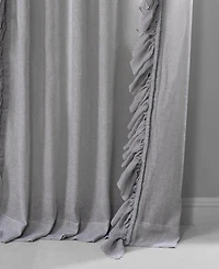 Half Price Drapes Ruffled Faux Linen Sheer Curtain