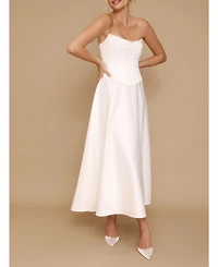 Six Stories Women's Bandeau Satin Corset Dress