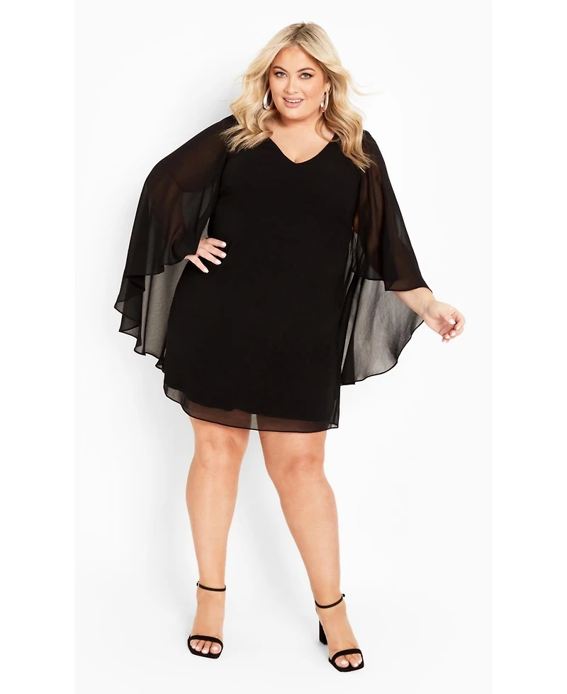 Avenue Women's Plus Nina Cape Dress
