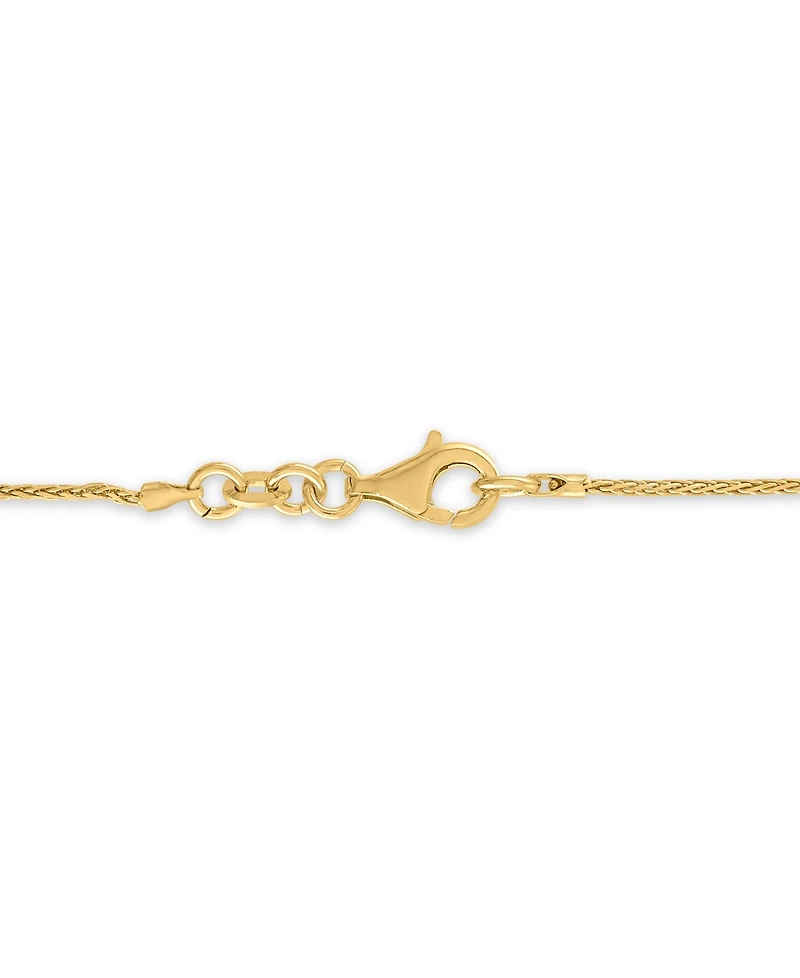 Macy's Diamond Love Knot Pendant Necklace (1/5 ct. t.w.) in 14k Gold over Sterling Silver