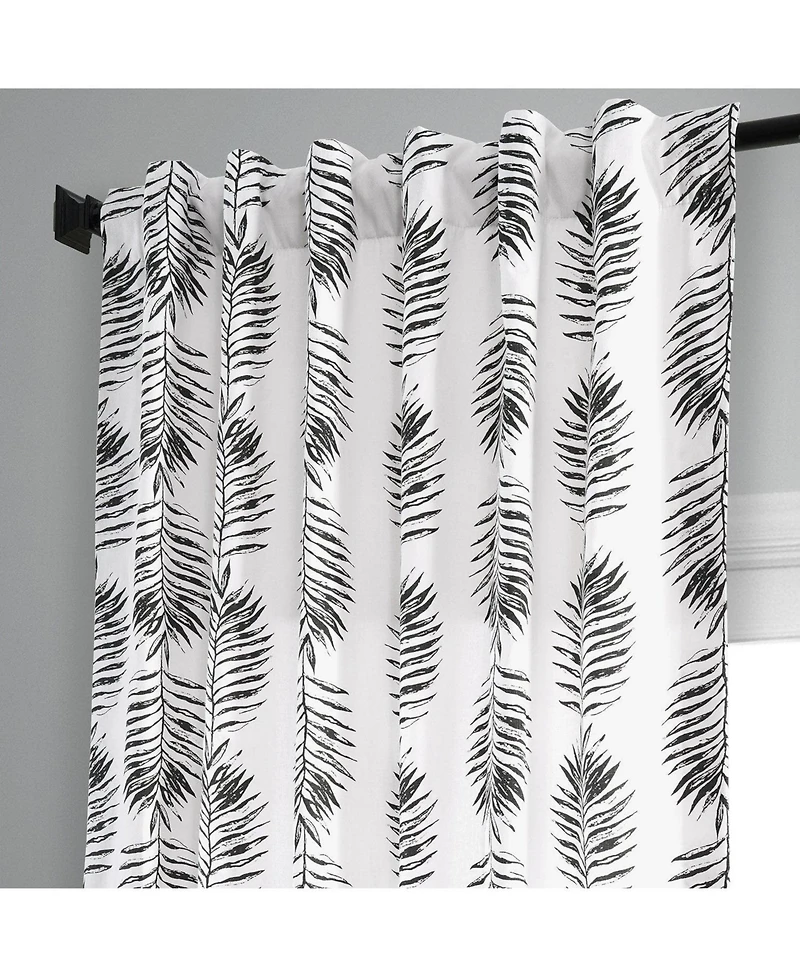 Half Price Drapes Sago Floral Printed Cotton Room Darkening Curtain
