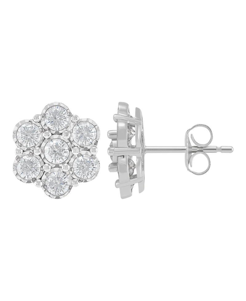 Forever Grown Diamonds Lab-Grown Diamond Earrings (1 ct. t.w.) in Sterling Silver Rhodium