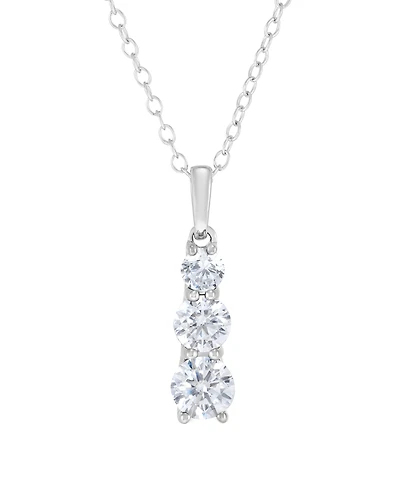 Forever Grown Diamonds Lab-Grown Diamond Pendant Necklace (1 ct. t.w.) in Sterling Silver Rhodium