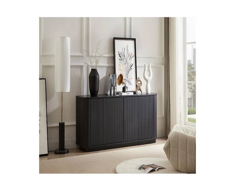 Storage Cabinet with Tv Stand wave pattern