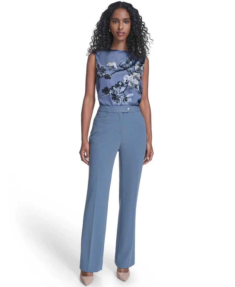 Calvin Klein Petite Full Length Straight Pants