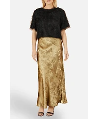 Yumi Women's Satin Midi Skirt